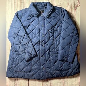 Isaac Mizrahi Blue Barn Puffer Jacket 2xl women’s NWOT zips and snaps
